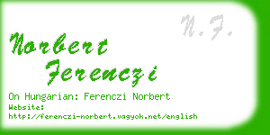 norbert ferenczi business card